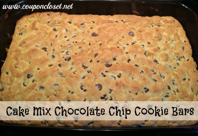 Chocolate Chip Cake Mix Cookie Bars
