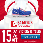 Save 15% off at Famous Footwear!