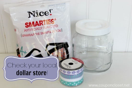 smarties teacher gift - check your local dollar store to save money