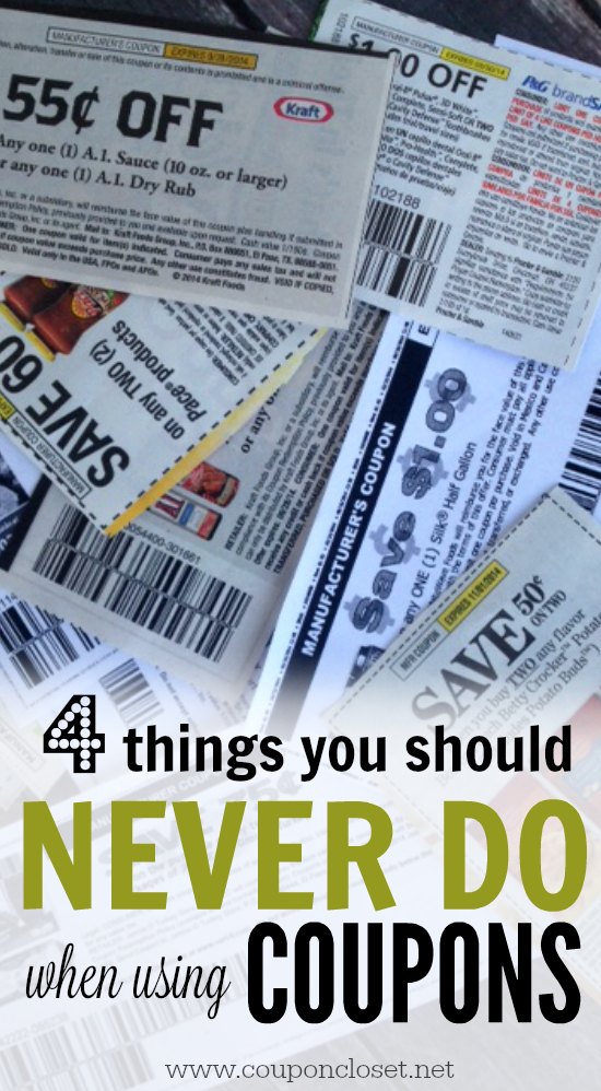 4 things you should never do when using coupons