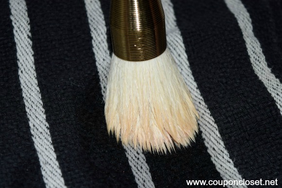 clean brushes in a towel