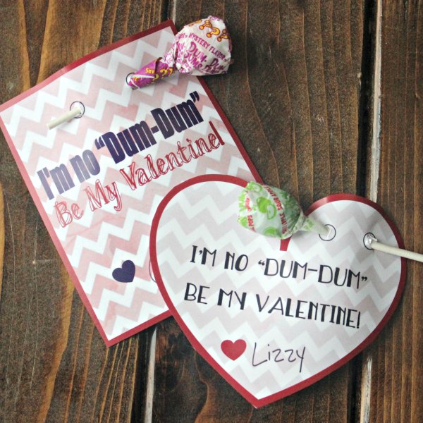 Easy Printable Valentines for Kids (I'm no DumDum!) One Crazy Mom