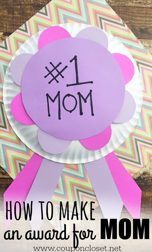 homemade award for mom