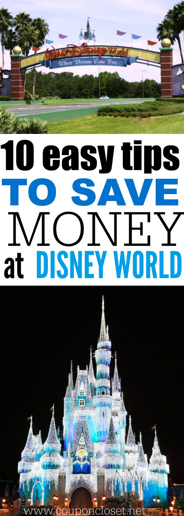 Save Money at Disney World - here are 10 easy money saving tips that you haven't thought of to save money inside Disney world.