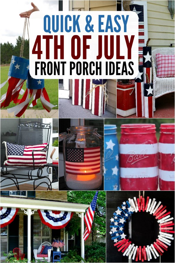  4th  of July  Front Porch Ideas  Patriotic Outdoor 